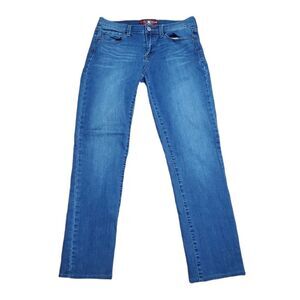 𝅺LUCKY Brand "Sofia Straight" Medium Wash Midrise Straight Leg Size 6 / 28 L